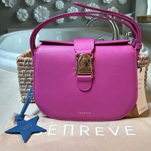 Senreve Cadence Crossbody, Pebbled Pink leather